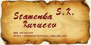 Stamenka Kuručev vizit kartica